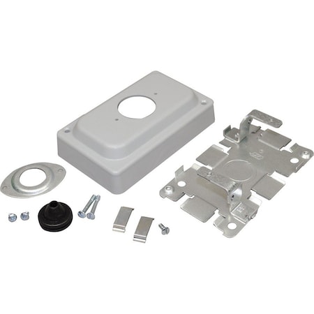 Wiremold Telephone Outlet Box, Gray, Steel 1546T