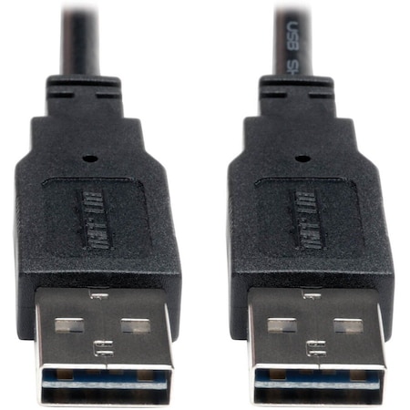 Tripp Lite Reversible USB Cable, Black, 10 ft. UR020-010