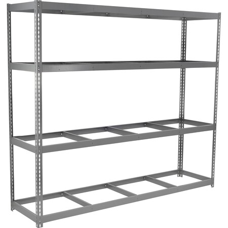 Global Industrial 4 Shelf, Standard Duty Boltless Shelving, Starter, 96"W x 18"D x 96"H, No Deck B3171295