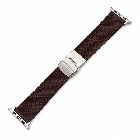 Elegani Mesh Rubber Watch Replacement Band Compatible with Apple Watch 40mm, Brown MRSA-BRN-40mm