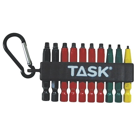 Task Tools Bit Mixed-Robertson 10pc Clip T67917