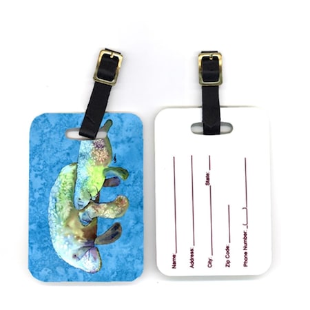 Carolines Treasures 4 x 2.75 in. Pair of Manatee Luggage Tag CA74863