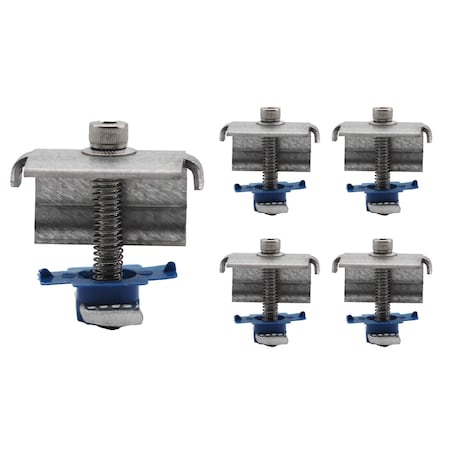 Newhouse Electric Steel Solar Panel End Clamp with Bolt, Cone Nut, and Spring for 1-5/8 in. Strut, 5PK SPEC158-5PK