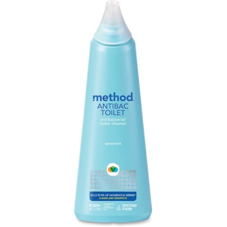Method Antibacterial Toilet Cleaner, Spearmint, 24 Oz Bottle, 6PK 01221CT