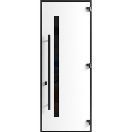 Vdomdoors Front Exterior Prehung Steel Door Ronex0144 Grey 96 Entry Metal Modern Painted W36xH96 Left hand RONEX0144EXD-GRE-W36xH96-LH-I