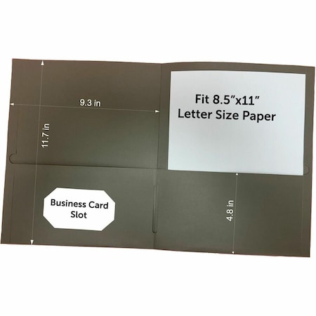 Business Source Letter Portfolio, Gray, 25PK BSN78553