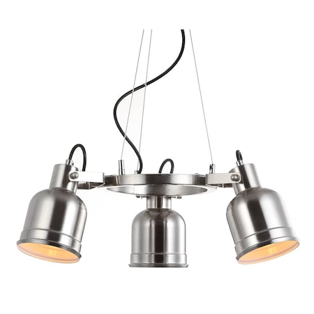Jonathan Y Liam 20 in. 3-Light Metal LED Chandelier, Nickel JYL6114A