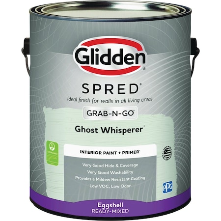 Glidden Spred Interior Grab-N-Go Paint + Primer Eggshell Paint Ghost Whisperer 1 Gal. GLSIN50GW/01