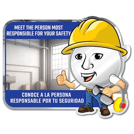 Se-Kure View 23'' W X 15'' H ''Meet The Person Responsible For Your Safety'' Bilingual Mirror BSM301-M
