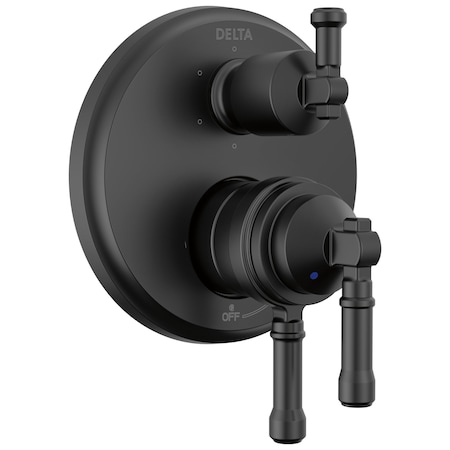 Delta Broderick 17 Series Integrated Diverter Trim 6-Setting In Matte Black T27984-BL
