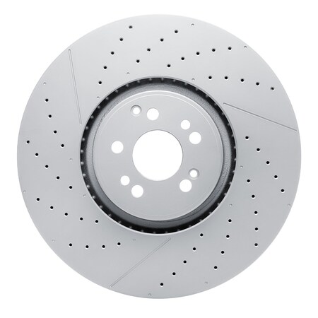 Dynamic Friction Co DFC GEOSPEC Coated Rotor - Drilled and Slotted 634-63191