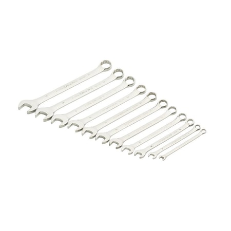 Gearwrench Combination Wrench Set, 11-Piece, Steel, Chrome, Specifications: Long Pattern Length Format 81938G
