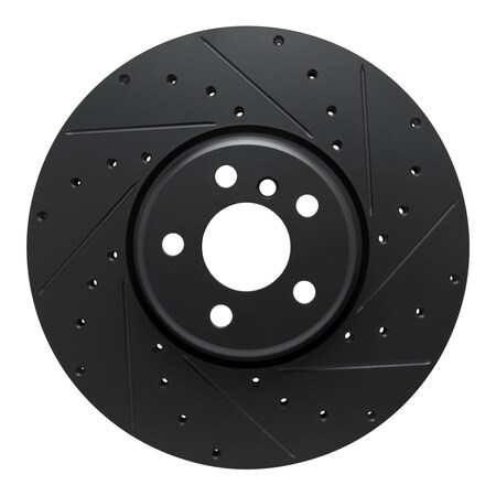Dynamic Friction Co DFC Brake Rotor - Drilled and Slotted - Black 633-31134D