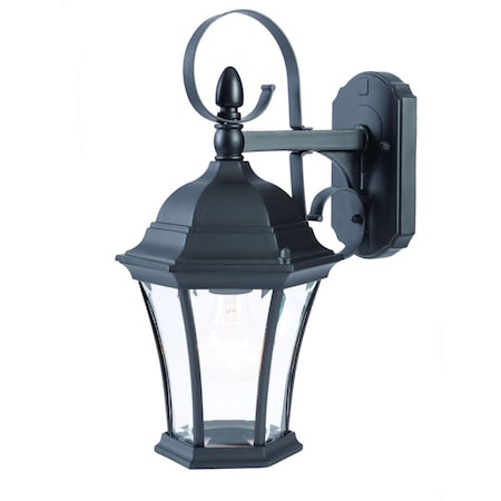 Homeroots Matte Black Swing Arm Hanging Lantern Wall Light 398606
