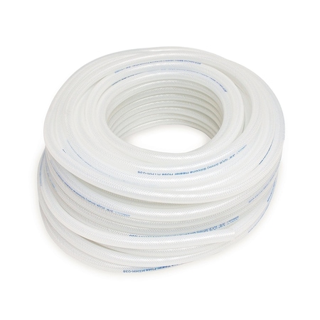 Hps Performance 1/4 in ID x 100 Feet L, 1-Ply Silicone High Temp Heater Hose Tubing, Clear HTHH-025-CLEARx100