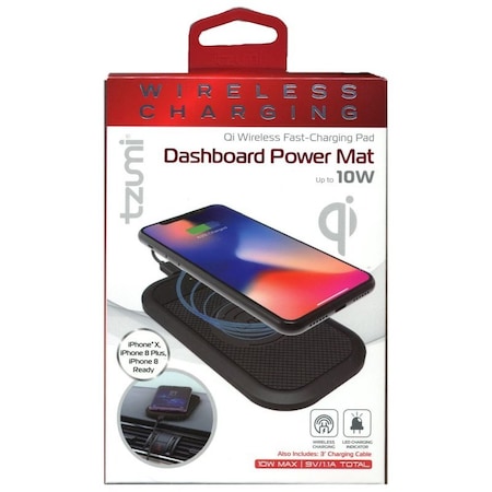 Tzumi Qi Wireless Charging Power Mat with Charging Indicator ready for iPhone X, iPhone Plus, iPhone 8 5720BB