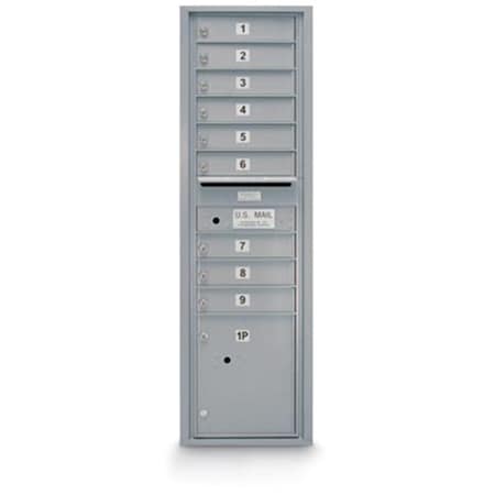 Postal Products Unlimited 9 Door Standard 4C Front Loading Mailbox - Gold N1029455GLD