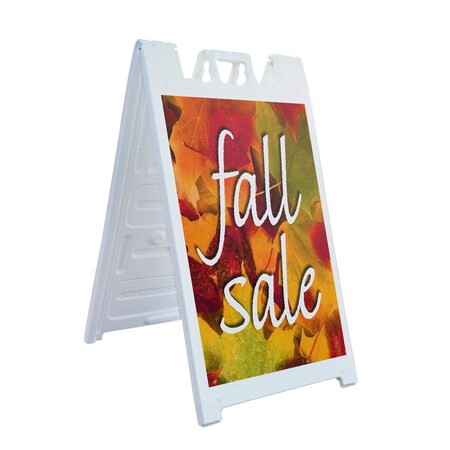 Signmission Fall Sale, A-Frame & 2 Sign Inserts, Heavy-Duty Plastic Frame SBHD-C-2436-Fall Sale