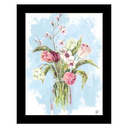 Homeroots Flourish Black Framed Print Wall Art 530135