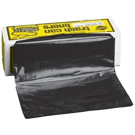 Warps FLEX-O-BAG Trash Can Liner, 55 gal Capacity, Plastic, Black HB55-30
