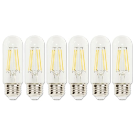 Westinghouse 6.5W 85W Eq. Clear T10 Dimmable Filament LED Light Bulb, Medium Base, 6PK 5341020