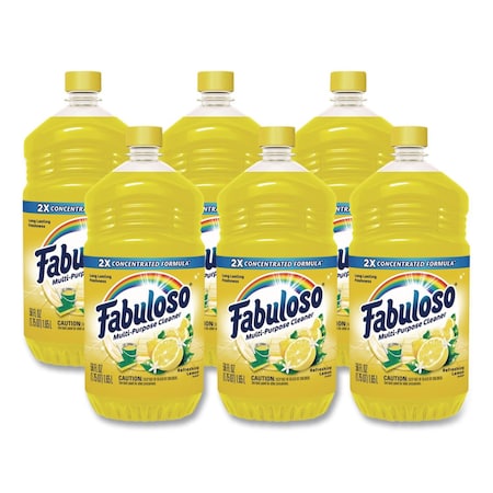 Fabuloso Multi-Purpose Cleaner, Bottle, 56 oz, Lemon, 6 PK MX06157A