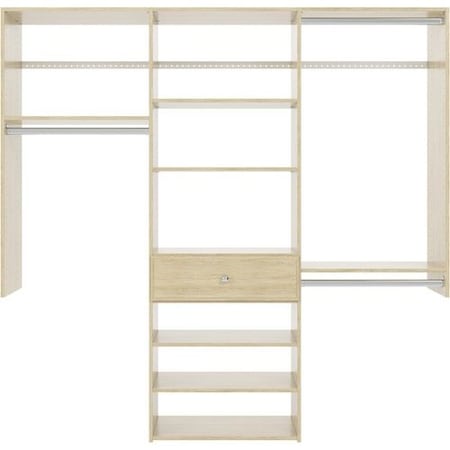 Easy Track 6-foot Perfect Fit Reach-In Closet Kit, Honey Blonde PH57-MJ