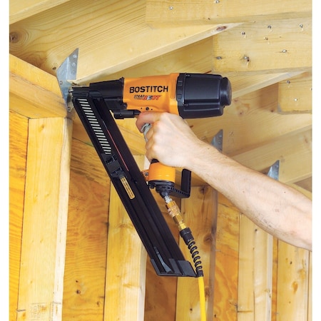 Bostitch 35 Degree 2-1/2'' Paper Tape Strapshot Metal Connector Framing Nailer MCN250