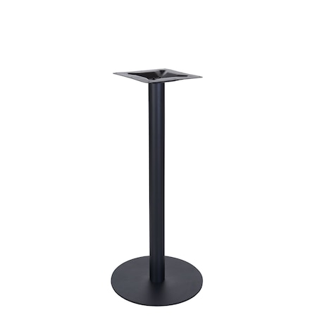 Bfm Seating Uptown - 18in Round Base - Bar Height - 3in Round Column - 11 7/8in Bolt-On Top Plate- Sand Black LP-18RT