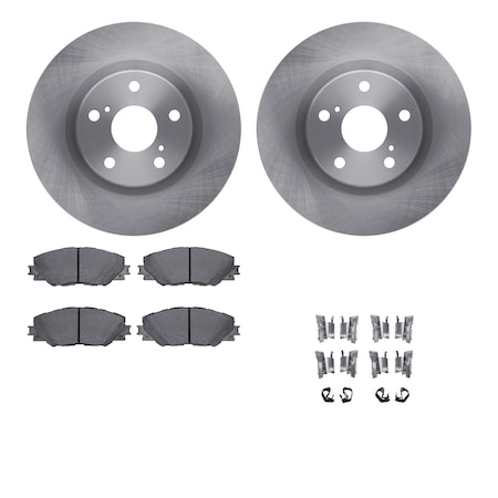 Dynamic Friction Co DFC Brake Rotor with 5000 Brake Pads and Hardware Kit 6512-76482