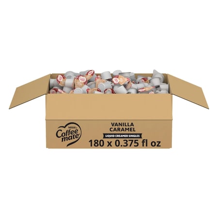 Coffee Mate Vanilla Caramel Single Serve Liquid Creamer .375 oz., PK180 00050000633388
