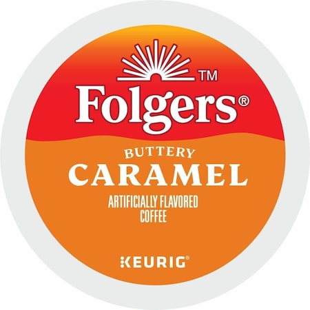 Folgers K-Cup Buttery Caramel Coffee, Compatible with Keurig K-Cup Brewer, Medium, 24 K-Cup, K-Cup, 4PK 5000363977