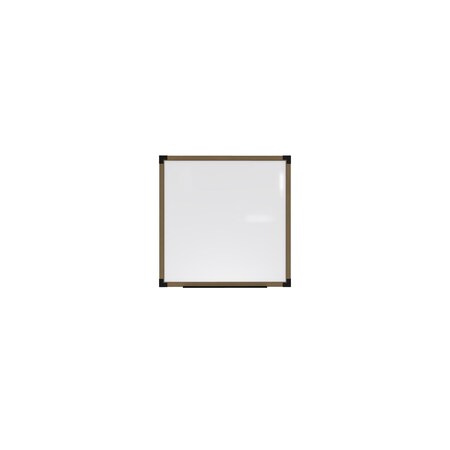 Ghent Prest Wall Whiteboard, Magnetic, 4'H x 4'W, Driftwood Oak Frame PRW6M44BD