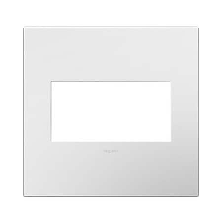 Legrand adorne Wallplate, 5.13 in L, 5.29 in W, 2 -Gang, Plastic, White, Gloss AWP2GWH4