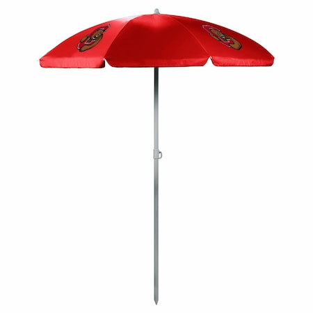 Picnic Time Family Of Brands NCAA Cornell Big Red Outdoor Canopy Sunshade Beach Umbrella 5.5' - Red 822-00-100-684-0