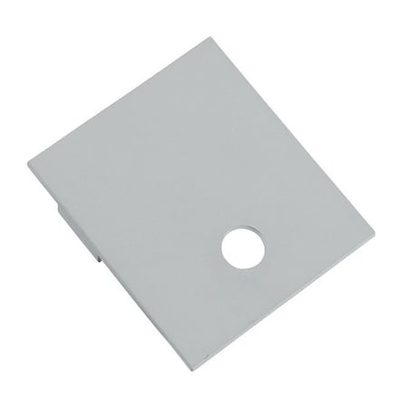 Keystone End Cap for Series A Linear Arch Fixtures for use with EMRG test button. Silver KT-LALED-A-EC-EM-S