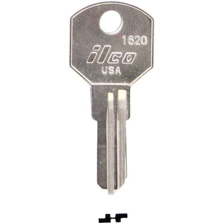Ilco Delta Nickel Plated Toolbox Key 1620, 10PK IAA00019210