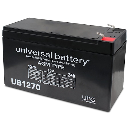 Upg 12V 7Ah F1 Sealed Lead Acid AGM Battery by UPG UB1270