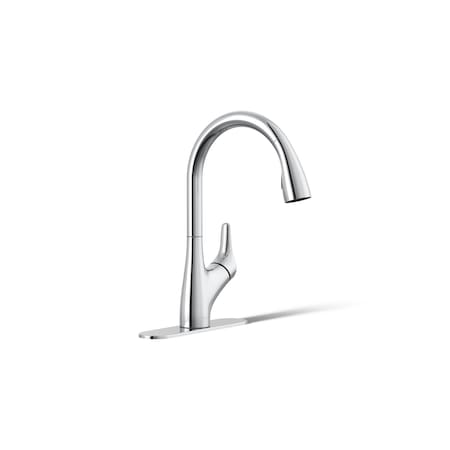 Kohler Rival Pull-down kitchen sink faucet with two-function sprayhead 30469-CP