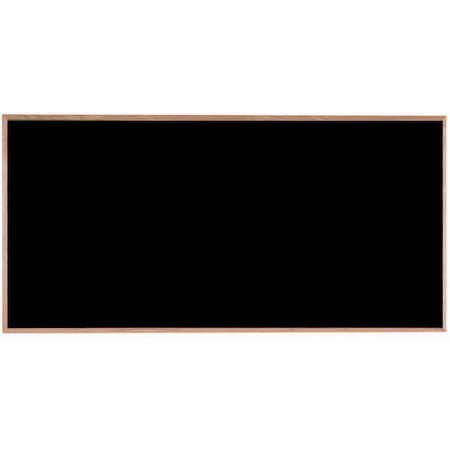 Aarco Porcelain on Steel Chalk Board, Black Porcelain on Steel Chalk Board w/ a Red Oak Frame, 48''Hx96''W OS4896B