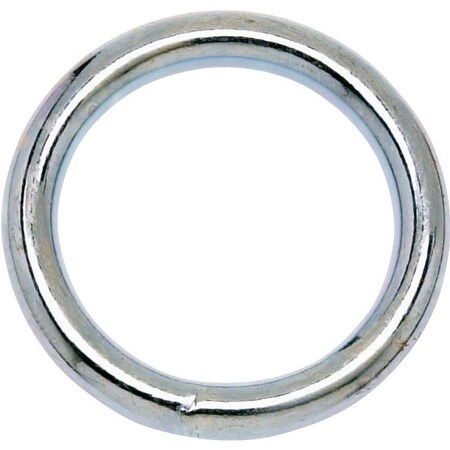 Campbell Chain & Fittings Welded Ring, 200 lb Working Load, 2 in ID Dia Ring, 3 Chain, Steel, NickelPlated T7661152