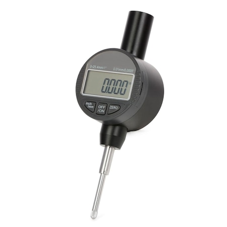 Amscope Digital Dial Indicator 3V w/ +/-0-25.4mm/1 Range, +/-0.01mm Accuracy, & Data Transfer Cable ACC-DI254