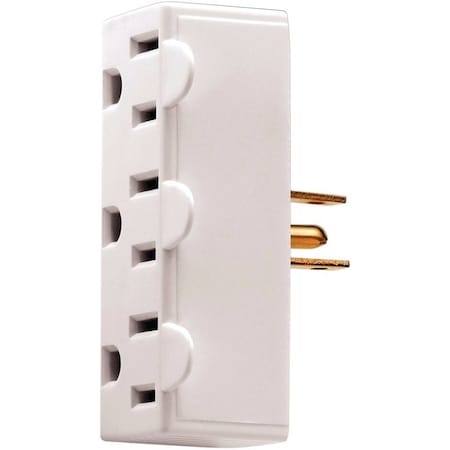 Eaton Wiring Devices Plug Adapter, Outlet Adapter, 5-15R, White BP1147W