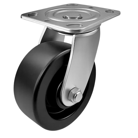 Hyw Products Heavy Duty Caster 5in Plastic Wheel, Swivel 40-50S-A1-HP