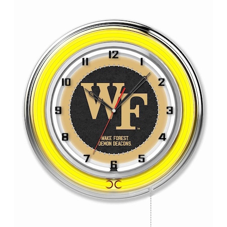 Holland Bar Stool Co Wake Forest University Double Neon 19" Clock Clk19WakeFr