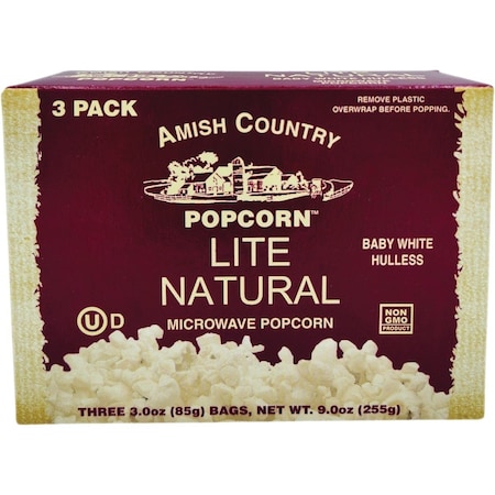 Amish Country Popcorn 3 Pack Lite Natural Microwave Popcorn 11316 W MN