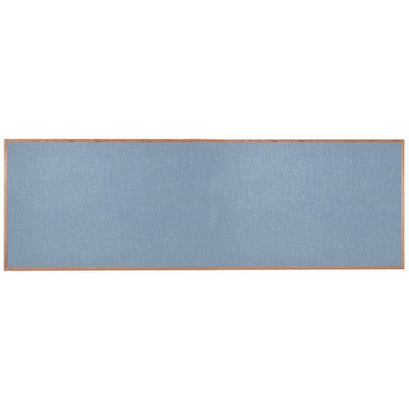 Aarco Designer Fabric Bulletin Board w/ an Oak Frame, Frame: Clear Lacquer, Board: Gray Mix 48''Hx144''W OF48144012