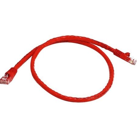 Monoprice Patch Cord, Cat 6, Booted, Red, 2.0 ft. 3424
