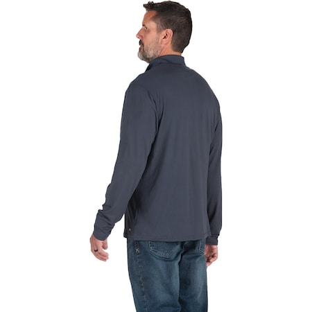 Berne Mens 2XL Navy Midweight UPF Quarter-Zip Shirt SH14NVR520