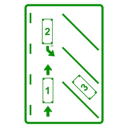 Sign Solutions Usa Parking Sign, 24 in W, Aluminum Sign, White DCS12HWT2436CUS00077
